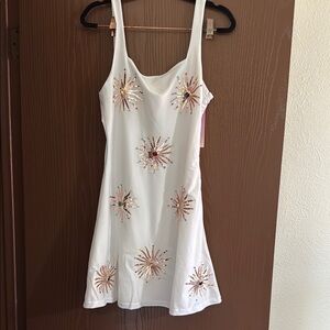 Elegant White Embellished Dress